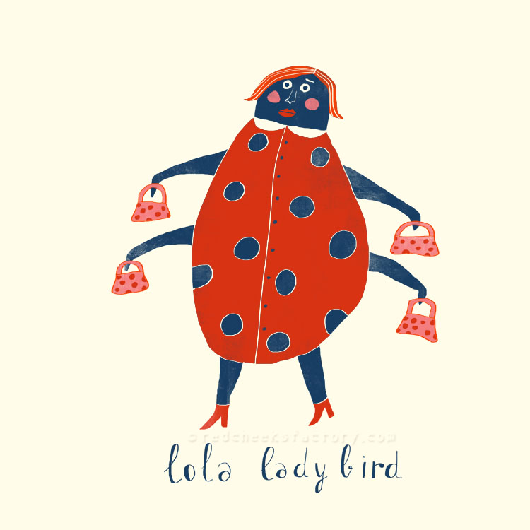 Lola Ladybird animal character by Nelleke Verhoeff