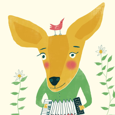 Donna Deer animal character for Childrens picture book