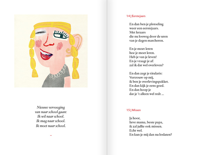 De bel gaat 2 gedichten van Geert De Kockere en gezichten van Nelleke Verhoeff