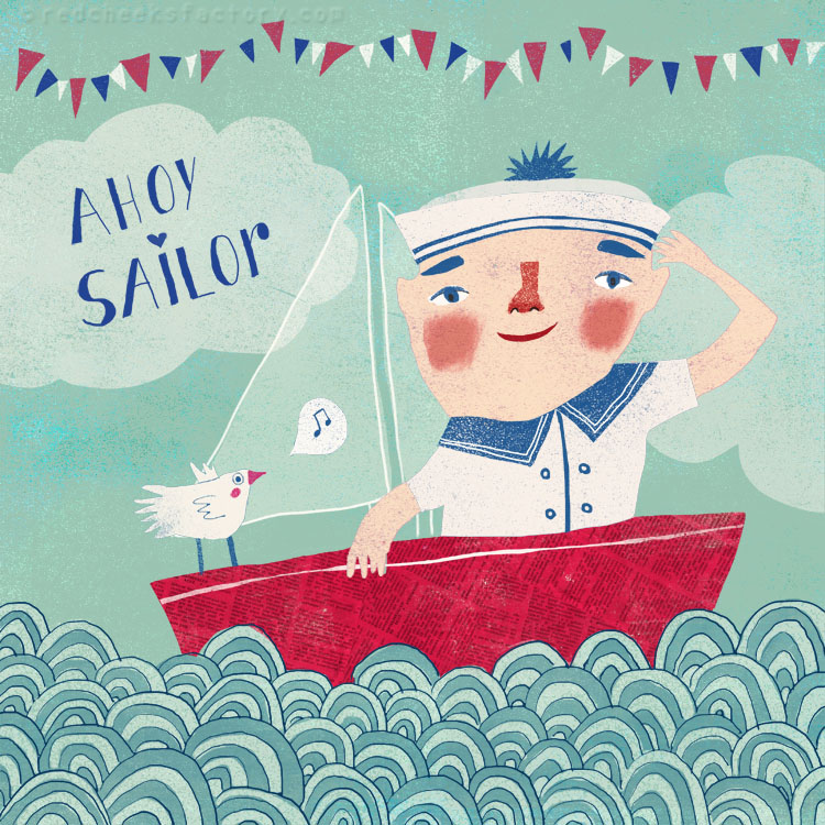 Ahoy Sailor Illustration