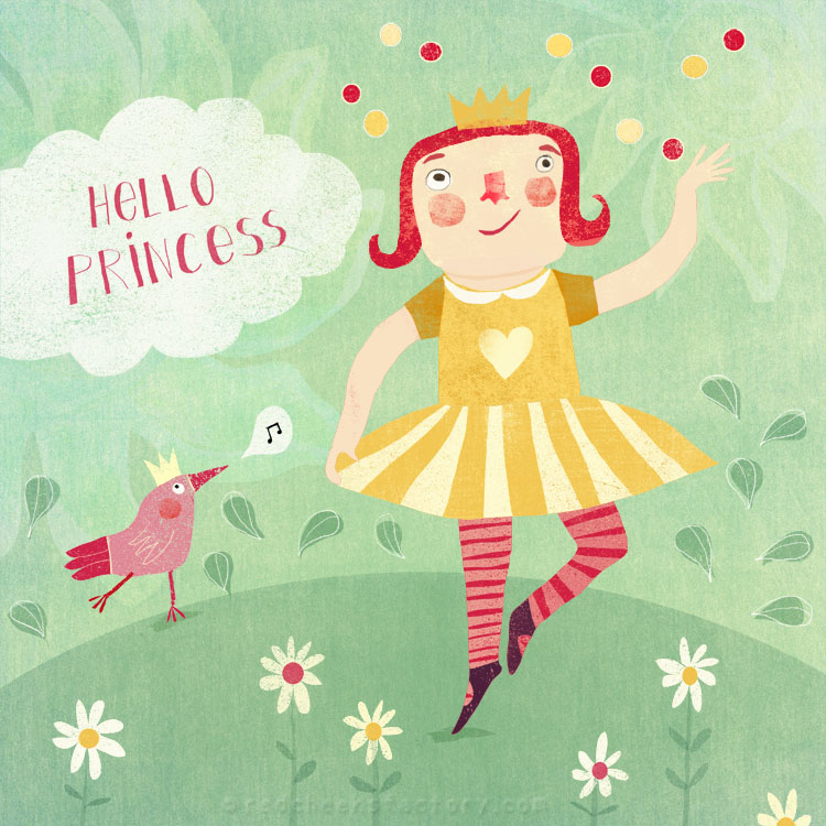 Hello Prinses Childrens Illustration