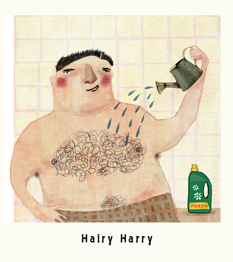Hairy Harry Marvelous Macho Illustration