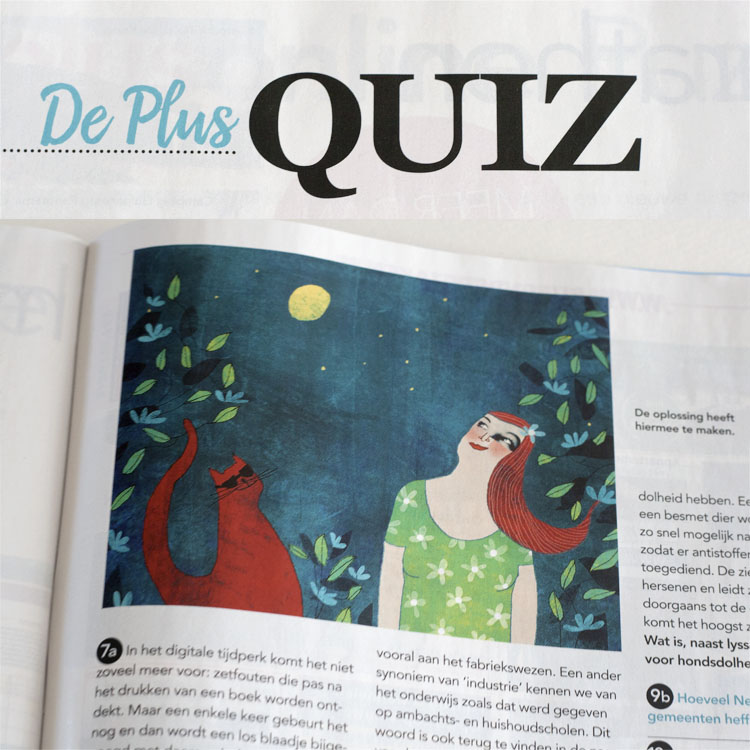 Plus Quiz  Illustration for Plus Magazine Zomer 2016