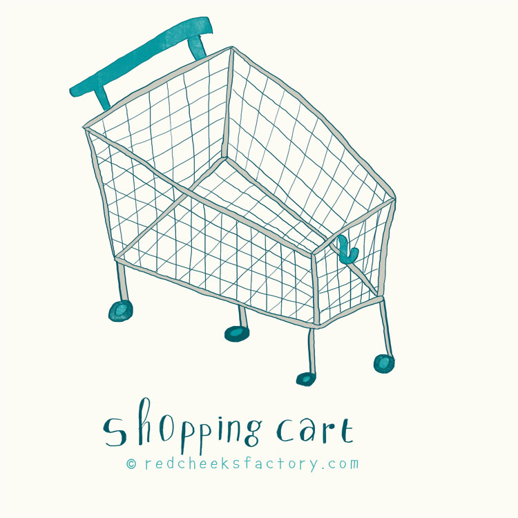 Shopping Cart illustration by Nelleke verhoeff 