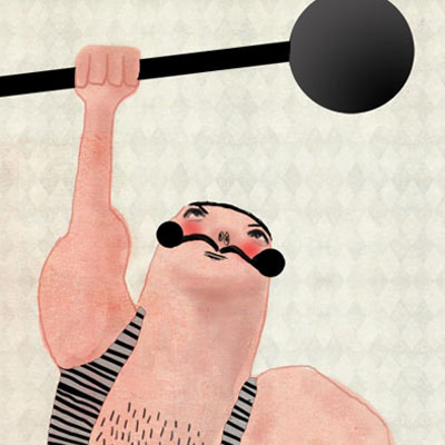 Marvelous machos series of 4 macho illustrations