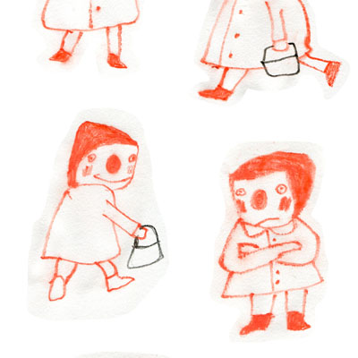 sketches by Nelleke Verhoeff for  little red ridinghood