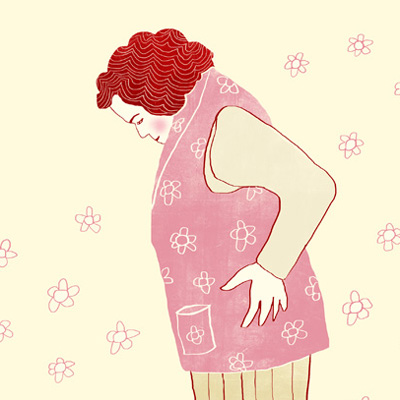 Illustratie van evrouw op een weegschaal voor het e-book  'Tussen oevers van fluitenkruid'