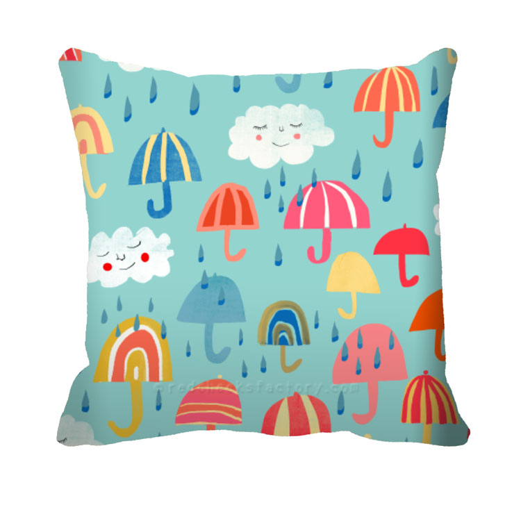 Its Raining Umbrella Cushion Nelleke verhoeff