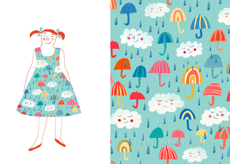 Its Raining Umbrellas pattern Nelleke Verhoeff