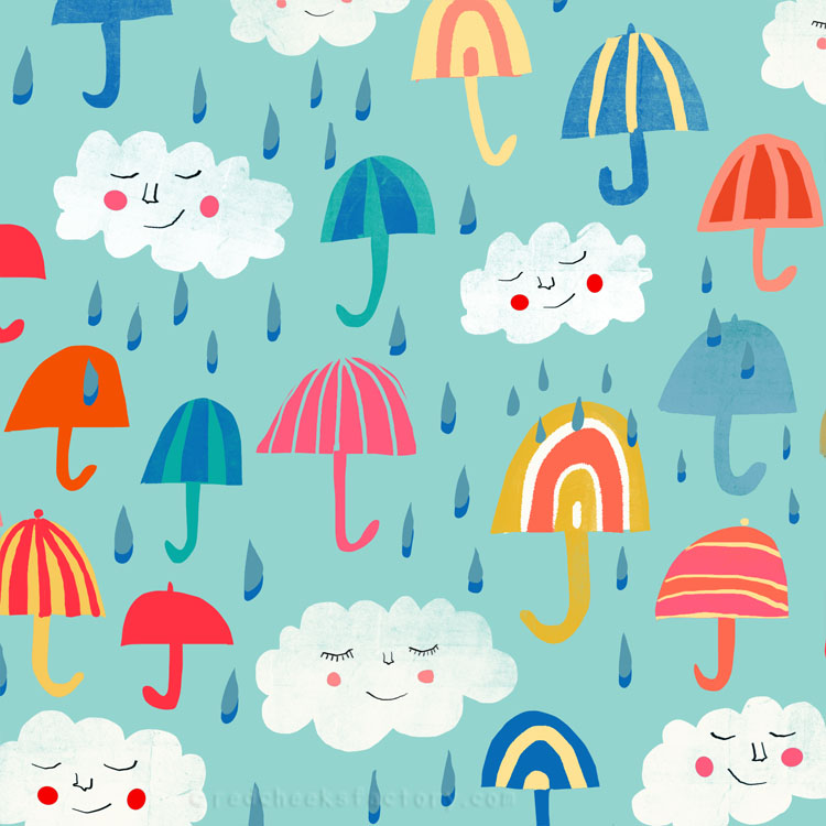 Its Raining Umbrellas pattern - Red Cheeks Factory