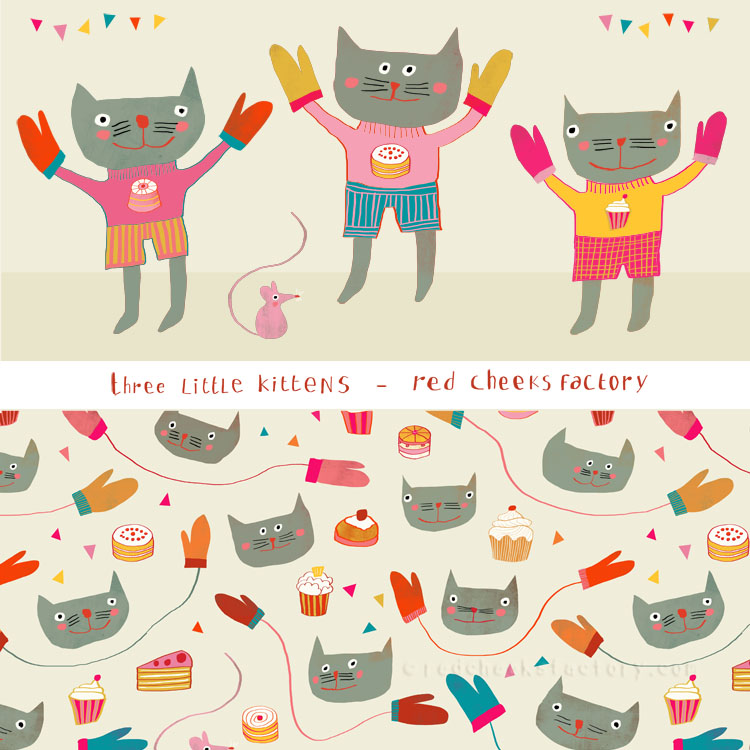 Three Litttle Kittens pattern - Red Cheeks Factory