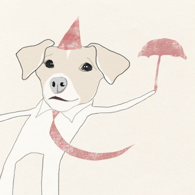 Illustration of Morran, the dog of Illustrator Camilla Engman for the Morran book project