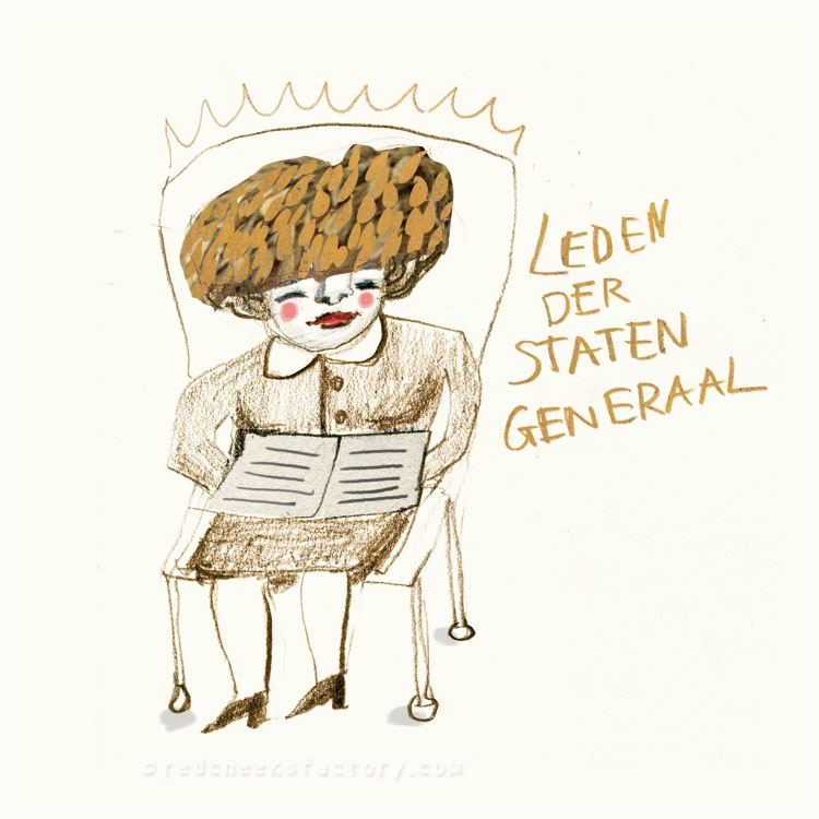 Koningin Beatrix leest de troonrede by Nelleke Verhoeff 