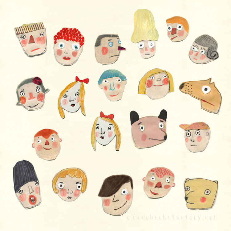 Collage Faces by Nelleke Verhoeff