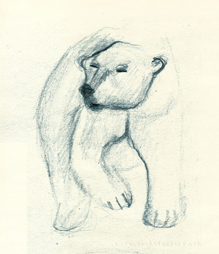 Polar Bear study from mu sketchbook