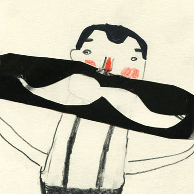 Some moustache experiments from my sketchbook
